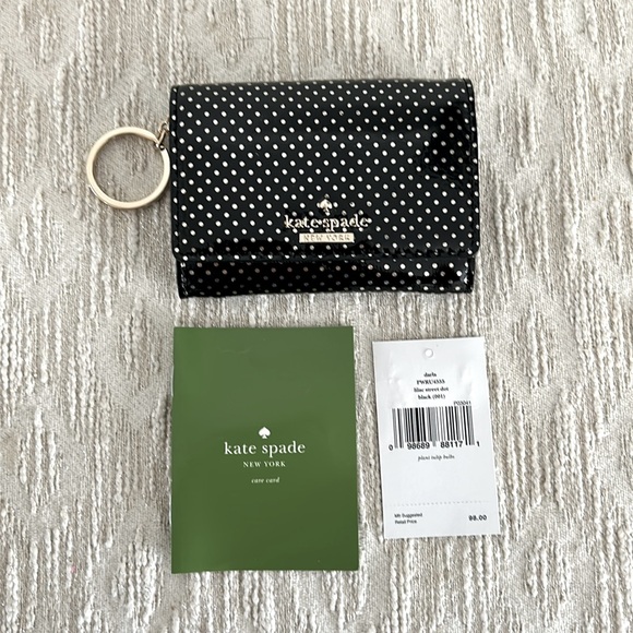 kate spade Handbags - Kate Spade New Darla Lilac Dot ID /Key Holder Wallet